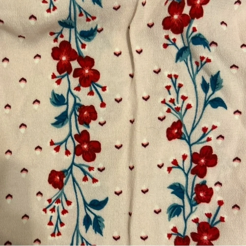 Old Navy Floral Boho Peasant Blouse Cottagecore Puff Sleeve Top Size L